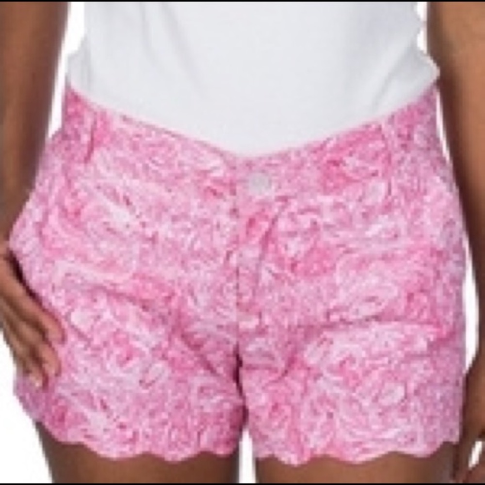 Lauren James Print Scallop Shorts